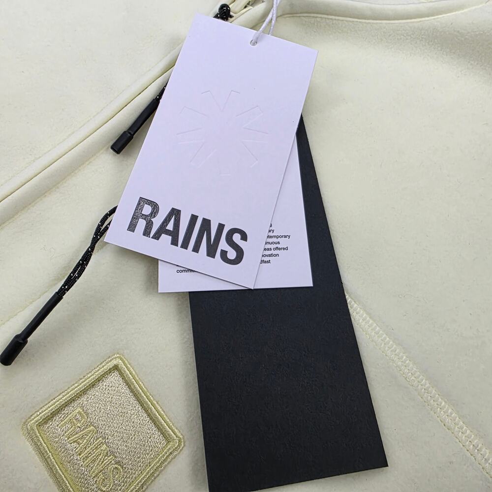 RAINS Vest Unisex Small Yellow Breathable Insulated Water Repellent Fleece - Picture 16 of 16